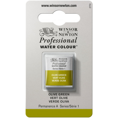 Aquarelle Professionnelle Extra-Fine - 1/2 Godet - Vert Olive - Winsor Et Newton pas cher