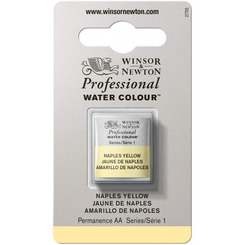 Aquarelle Professionnelle Extra-Fine - 1/2 Godet - Jaune De Naples - Winsor Et Newton pas cher