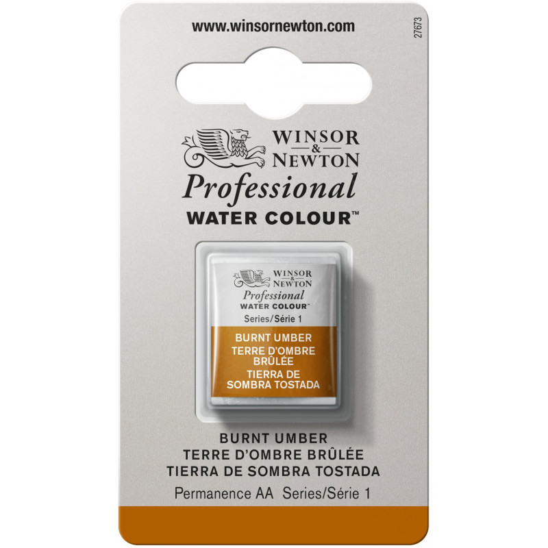 Aquarelle Professionnelle Extra-Fine - 1/2 Godet - Terre D'Ombre Brûlée - Winsor Et Newton pas cher