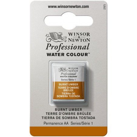 Aquarelle Professionnelle Extra-Fine - 1/2 Godet - Terre D'Ombre Brûlée - Winsor Et Newton pas cher