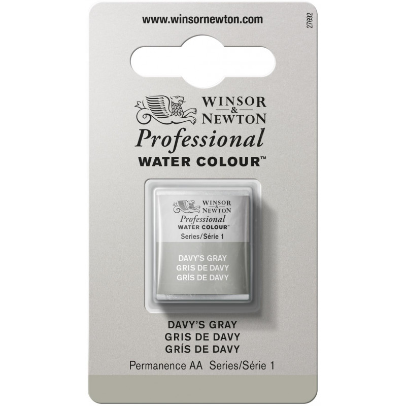 Aquarelle Professionnelle Extra-Fine - 1/2 Godet - Gris Davy - Winsor Et Newton pas cher