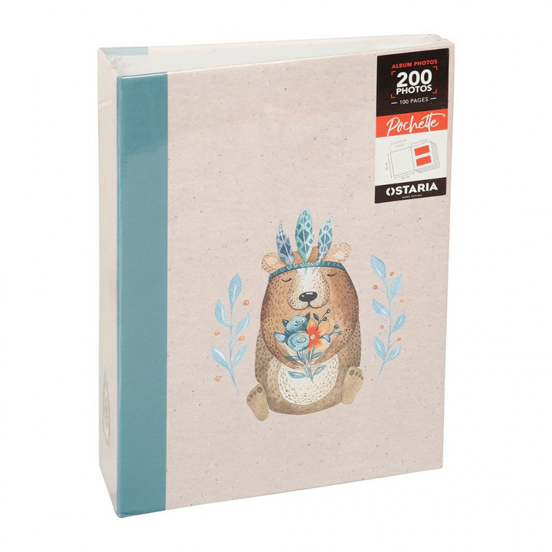 Album Photos 100 Pochettes Ostaria Motif Ourson pas cher