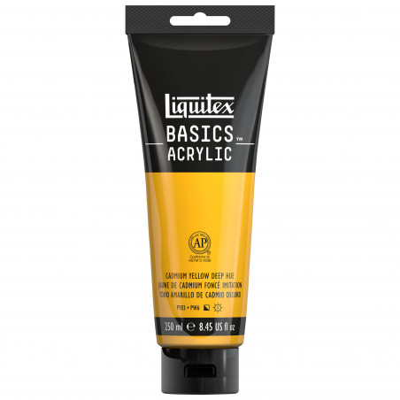 Peinture Acrylique en tube - jaune cadmium fonce - Liquitex Basics pas cher