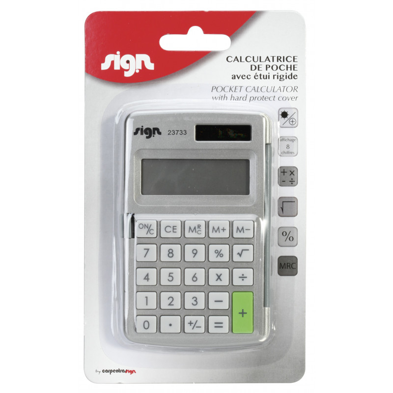 Calculatrice De Poche Avec Etui Rigide Sign | à seulement 4,99 €
