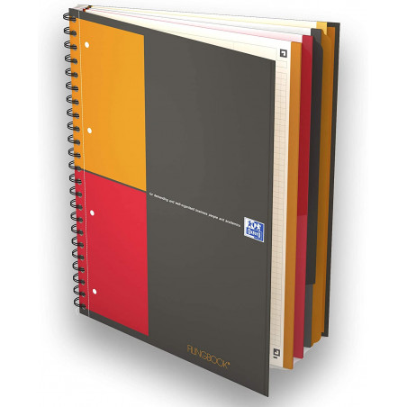 Bloc Filingbook 4 En 1 230X297 A4+ Petits Carreaux 5X5 160P Oxford | Surdiscount