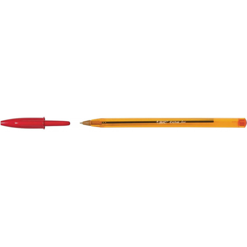 STYLO BILLE CRISTAL ORIGINAL FINE ROUGE BIC pas cher