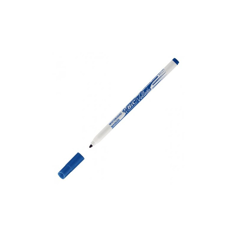 photo-Marqueur - Effaçable - Bleu - Pointe fine - Ardoise, tableau blanc - Velleda 1721 - BIC