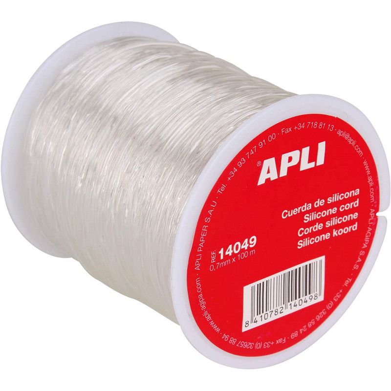 Bobine D'Élastique En Silicone - Transparent - 0,7 Mm X 100 M - Apli | Surdiscount
