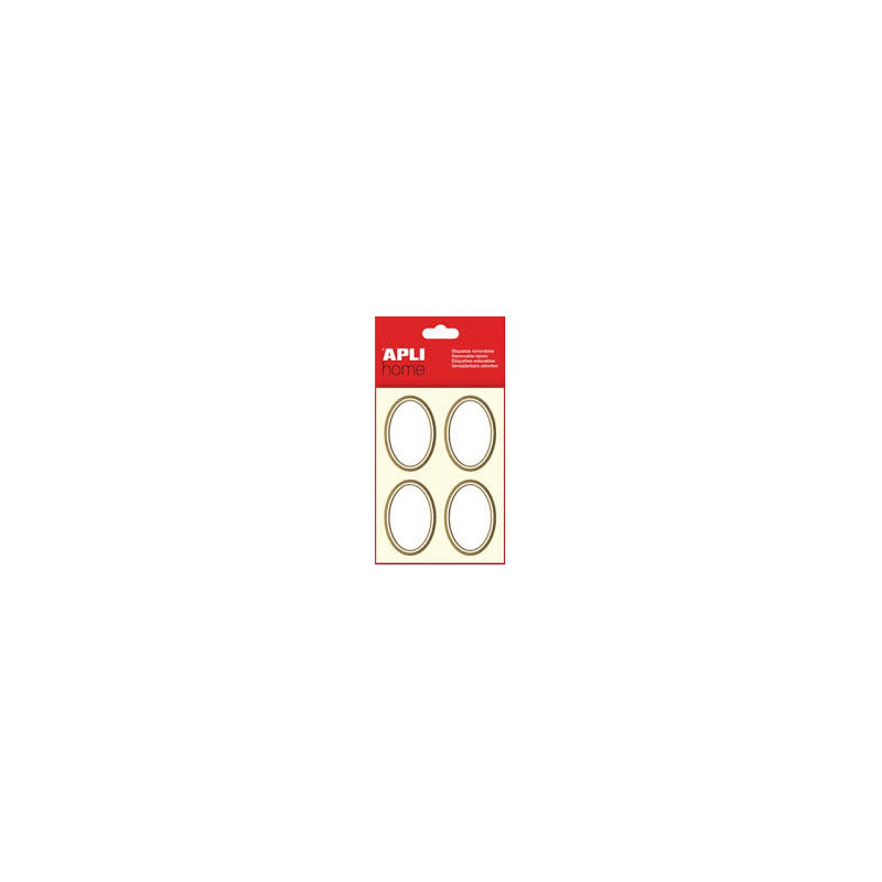 6 Étiquettes Ovales - 34,5 X 50 Mm - Blanche - Apli pas cher