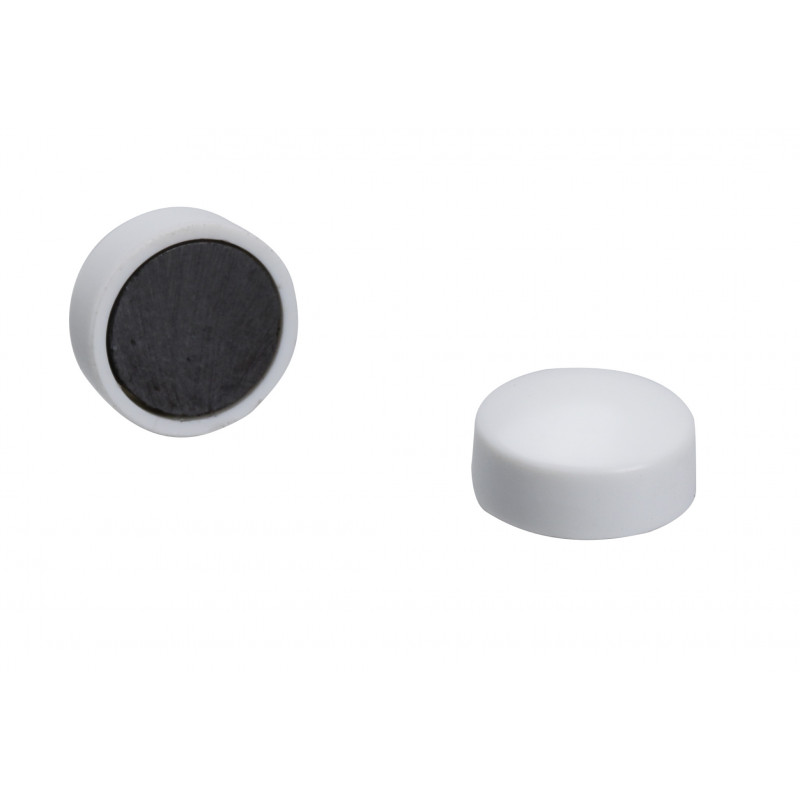 Lot De 10 Aimants Ronds Diamètre De 9 Mm - Blanc - Sign | Surdiscount