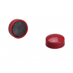 Lot De 10 Aimants Ronds Diamètre De 12 Mm - Rouge - Sign pas cher