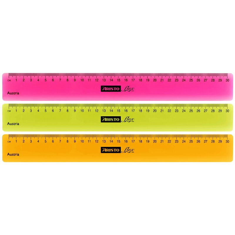 Règle Souple - Flex Fluo - 30 Cm - Assorti Couleurs Fluo - Aristo pas cher