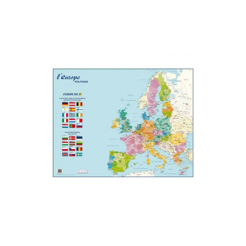 photo-Carte murale - L'Europe politique - A accrocher - 66x84,5cm - Scolaire