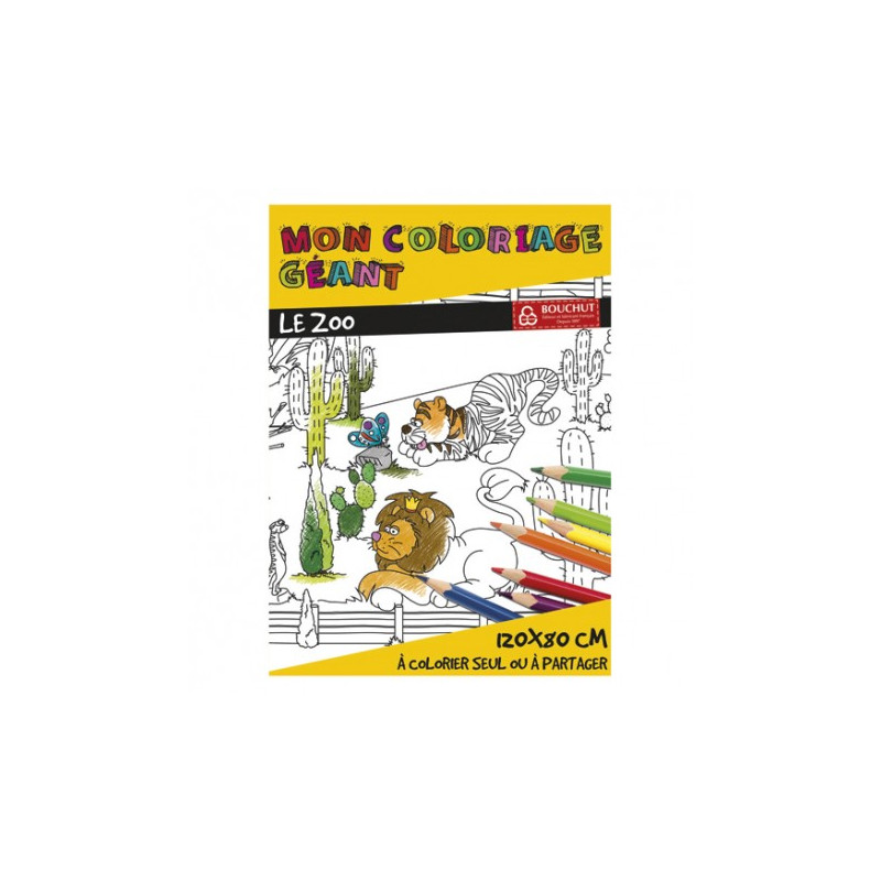 Coloriage Géant Pour Enfants Le Zoo 80 X120 Cm | Surdiscount