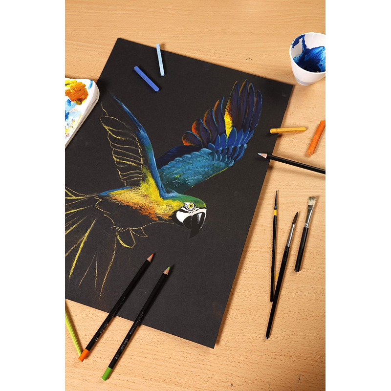 Bloc Paint'On Noir Colle A2 - 20 Feuilles - Clairefontaine | Surdiscount