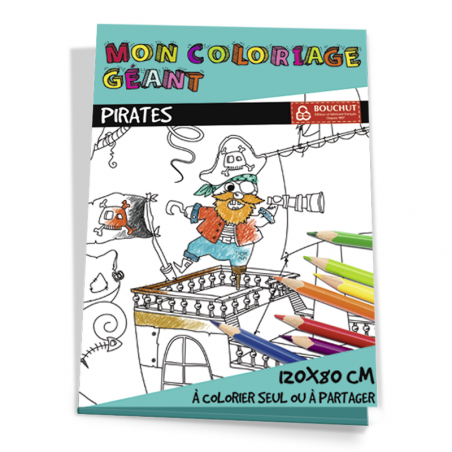 Coloriage Géant Pour Enfants Les Pirates 80 X 120 Cm pas cher