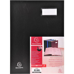 Parapheur 12 Compartiments Noir 24 X 32 Cm - Exacompta pas cher