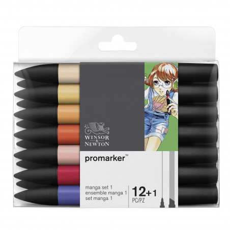 photo-Feutres - Promarker - 12 couleurs - Manga - Winsor et Newton - Dessin - Illustration