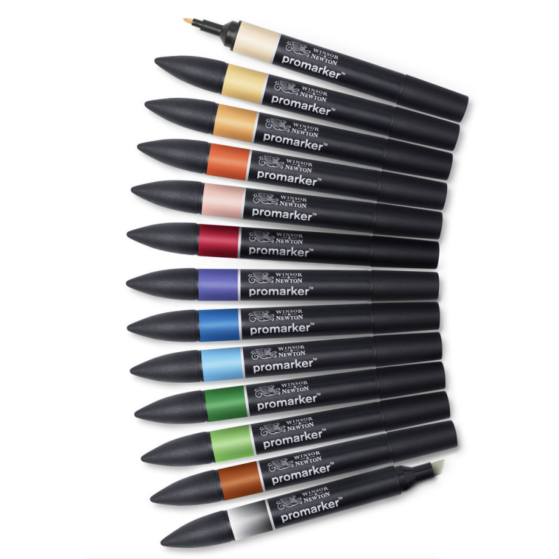Lot Feutres Promarker 12+1 Manga - Winsor et Newton | Surdiscount