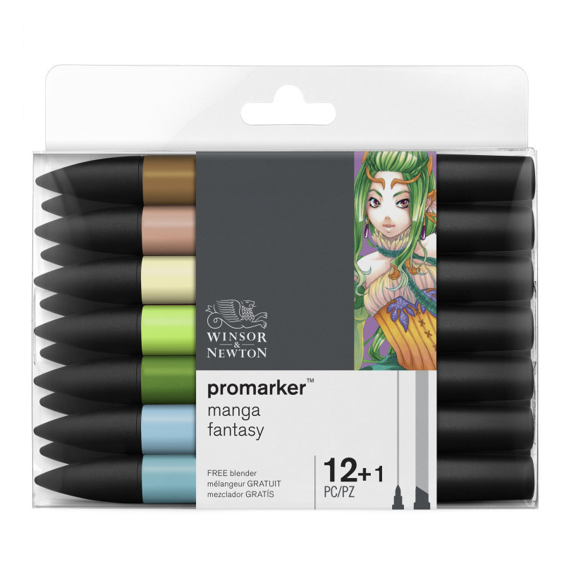 photo-Feutres - Promarker - 12 couleurs - Manga Fantasy - Winsor et Newton