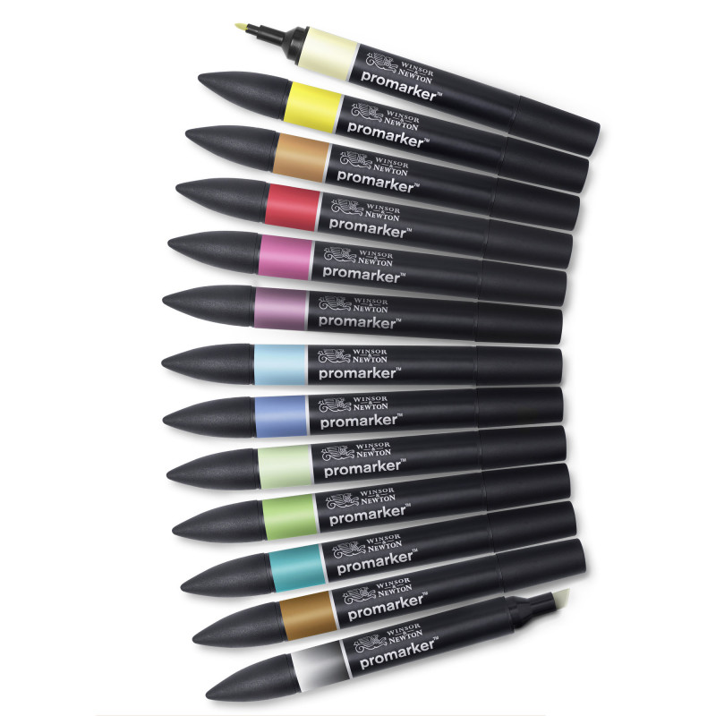 Lot de Feutres Promarker 12+1 - Winsor et Newton | Surdiscount
