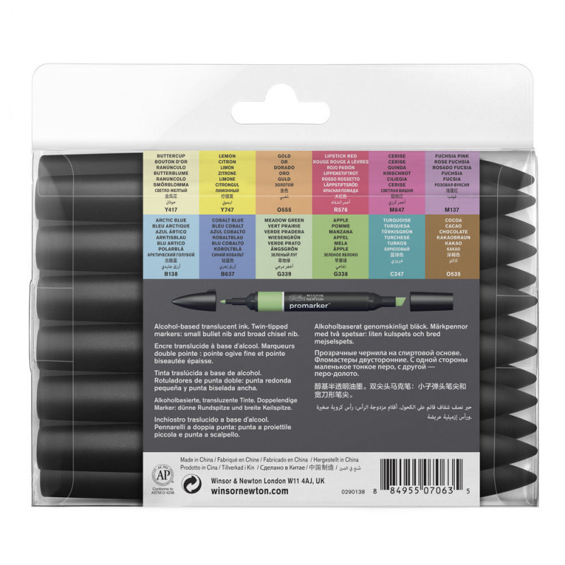 Lot de Feutres Promarker 12+1 - Winsor et Newton | à seulement 29,95 €