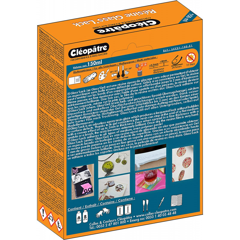 Coffret Glass'Lack - Résine Synthétique Et Transparente - Cléopâtre | Surdiscount