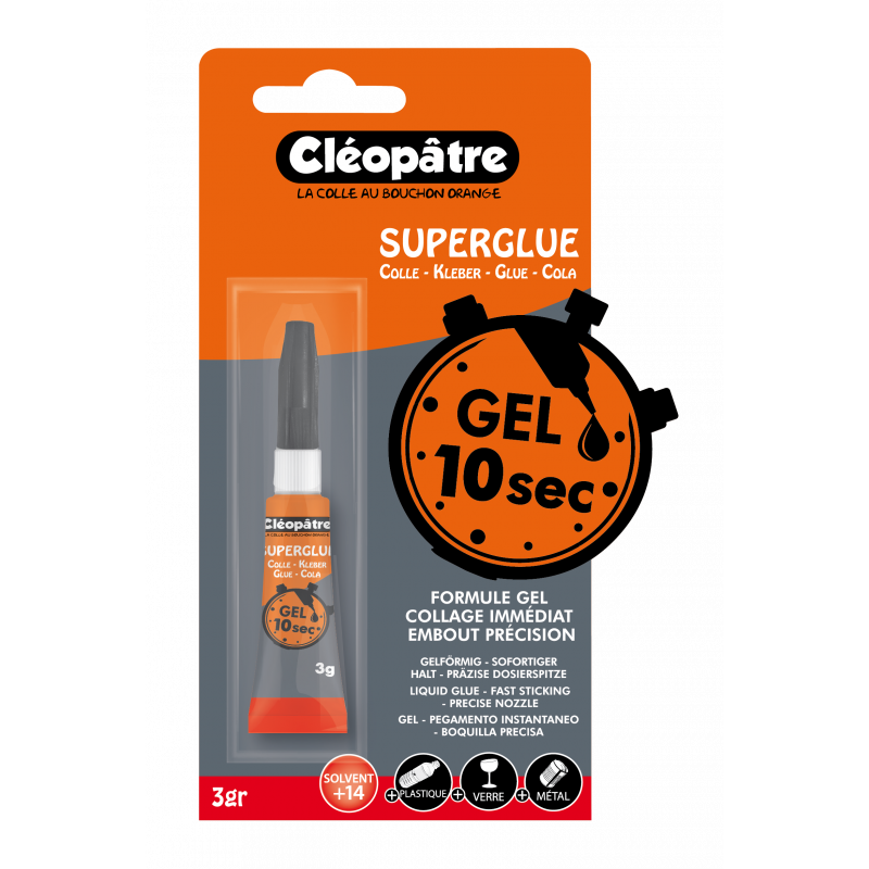 Colle Super Glue Gel - 3G - Cléopâtre pas cher