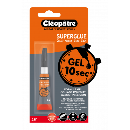 Colle Super Glue Gel - 3G - Cléopâtre pas cher