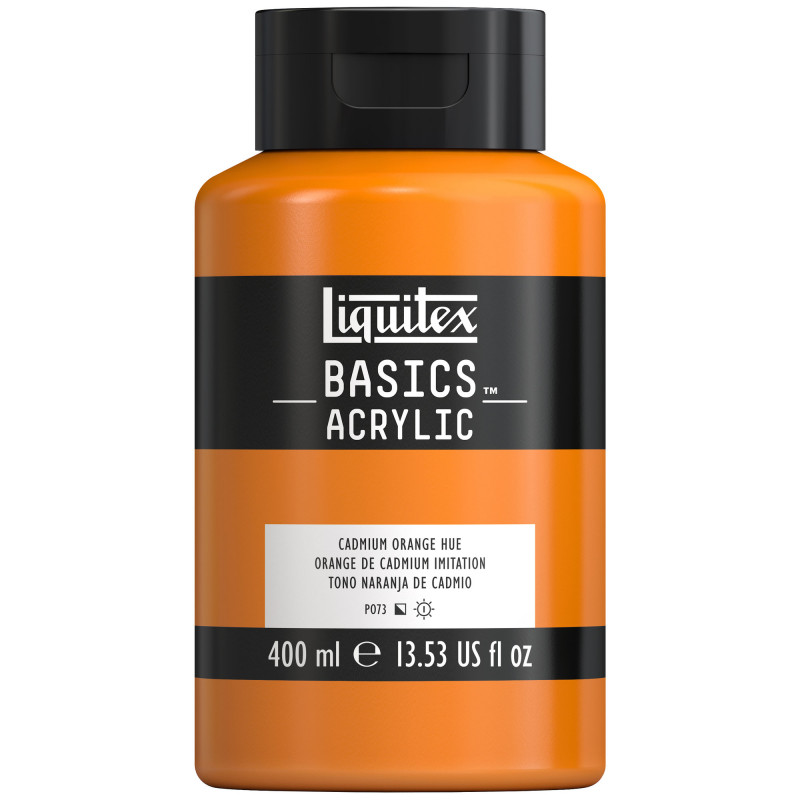 photo-Peinture acrylique - Orange de cadmium - 720 - Liquitex Basics acrylic - Pot 400ml