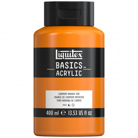 photo-Peinture acrylique - Orange de cadmium - 720 - Liquitex Basics acrylic - Pot 400ml