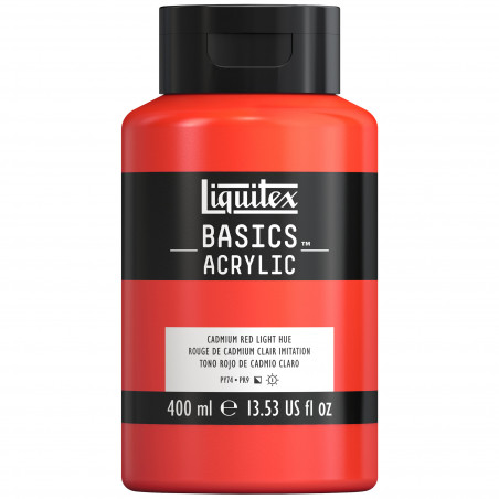 photo-Peinture acrylique - Rouge cadmium clair - 510 - Liquitex Basics acrylic - Pot 400ml
