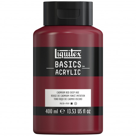 photo-Peinture acrylique - Rouge cadmium foncé - 311 - Liquitex Basics acrylic - Pot 400ml