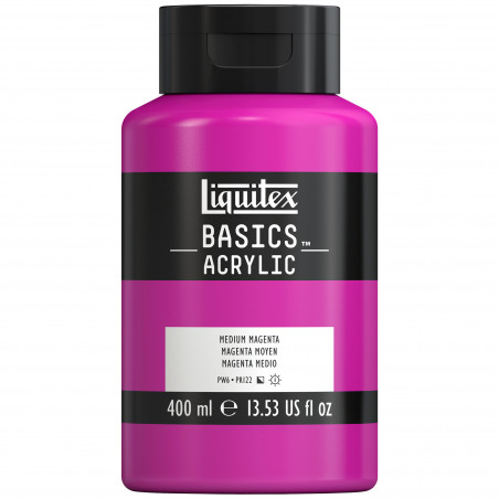photo-Peinture acrylique - Magenta moyen - 500 - Liquitex Basics acrylic - Pot 400ml