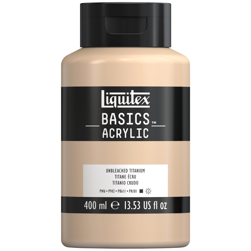 photo-Peinture acrylique - Titane écru - 434 - Liquitex Basics acrylic - Pot 400ml