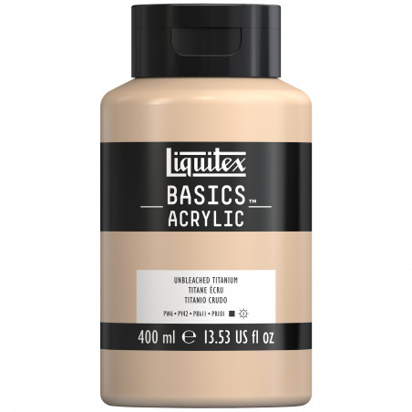 photo-Peinture acrylique - Titane écru - 434 - Liquitex Basics acrylic - Pot 400ml