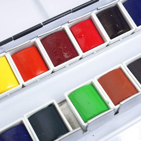 Acheter Boîte En Métal De 12 1/2 Godets - Peinture Aquarelle Extra-Fine - Sennelier