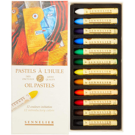 photo-Pastels à l'huile - 12 couleurs - Coffret initiation - Sennelier - Beaux-arts