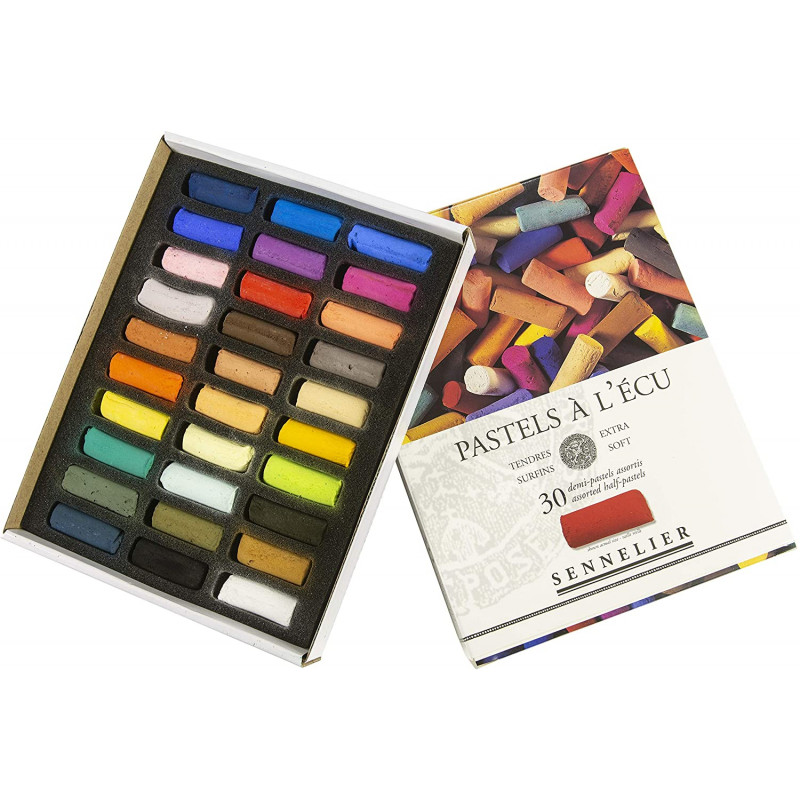 Boîte De 30 Demi-Pastels A L'Écu - Assortiment - Sennelier | Surdiscount