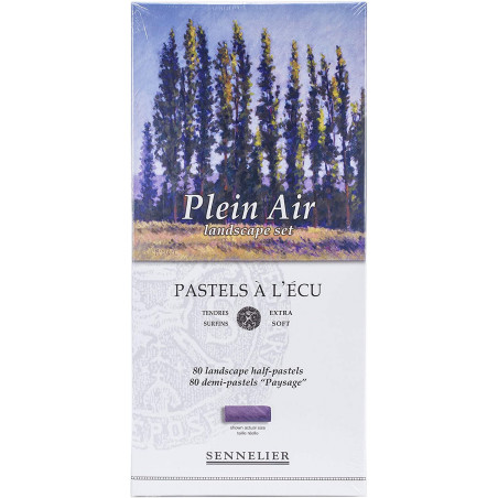 photo-Pastels à l'écu - Sennelier - Boîte de 80 demi-pastels - Collection plein air
