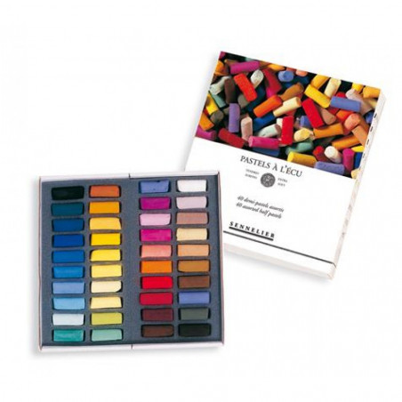 Boîte De 40 Demi-Pastels A L'Écu - Assortiment - Sennelier | Surdiscount