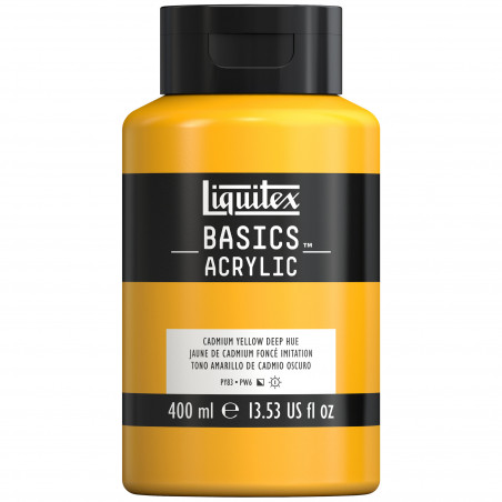 photo-Peinture acrylique - Jaune de cadmium foncé - 163 - Liquitex Basics acrylic - Pot 400ml