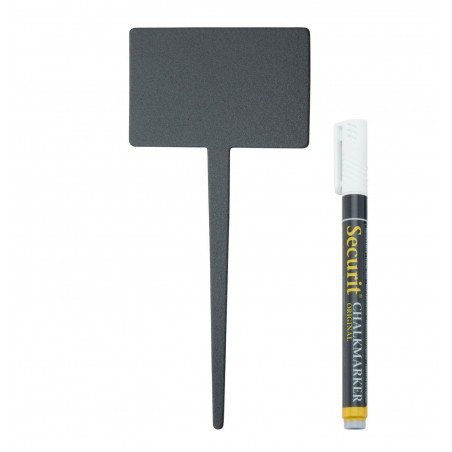Lot De 5 Ardoises Silhouette - Rectangle - Feutre + Craie - Securit | à seulement 5,99 €