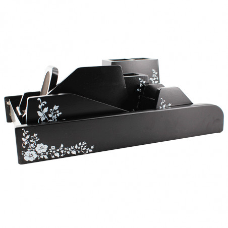 Ensemble De Bureau -6 Pièces - Noir Laque pas cher