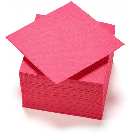 Lot De 40 Serviettes En Papier 2 Plis - 38X38 Cm - Fuschia - Gappy pas cher