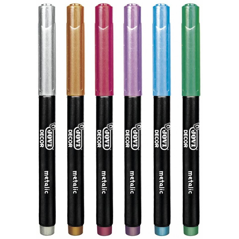Etui De 6 Marqueurs Métalliques - Assortiment - Jovi | Surdiscount
