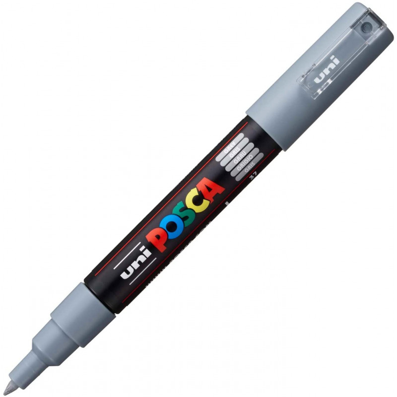 MARQUEUR POINTE EXTRA-FINE - GRIS - PC1MC - POSCA | à seulement 2,95 €