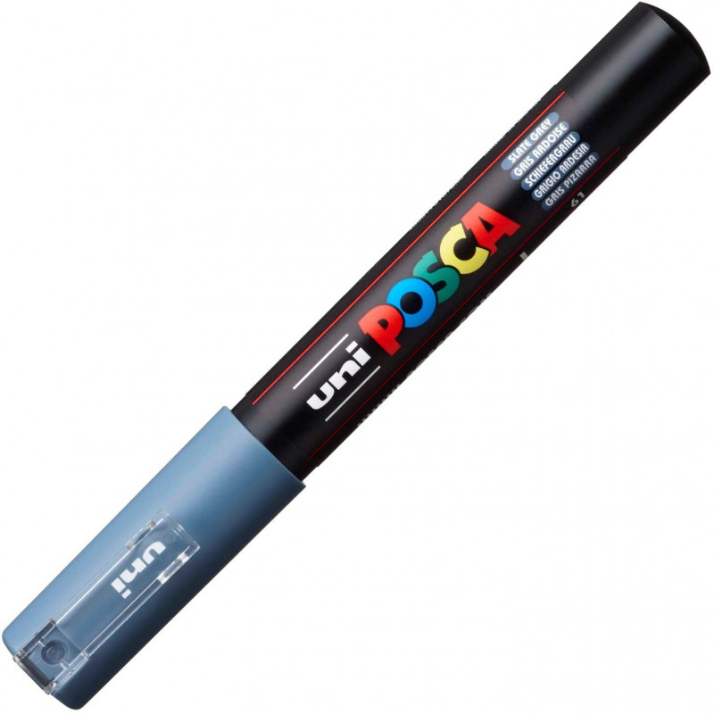 MARQUEUR POINTE EXTRA-FINE - GRIS ARDOISE - PC1MC - POSCA pas cher