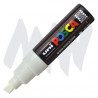 MARQUEUR POINTE LARGE BISEAUTEE - BLANC - PC8K - POSCA pas cher