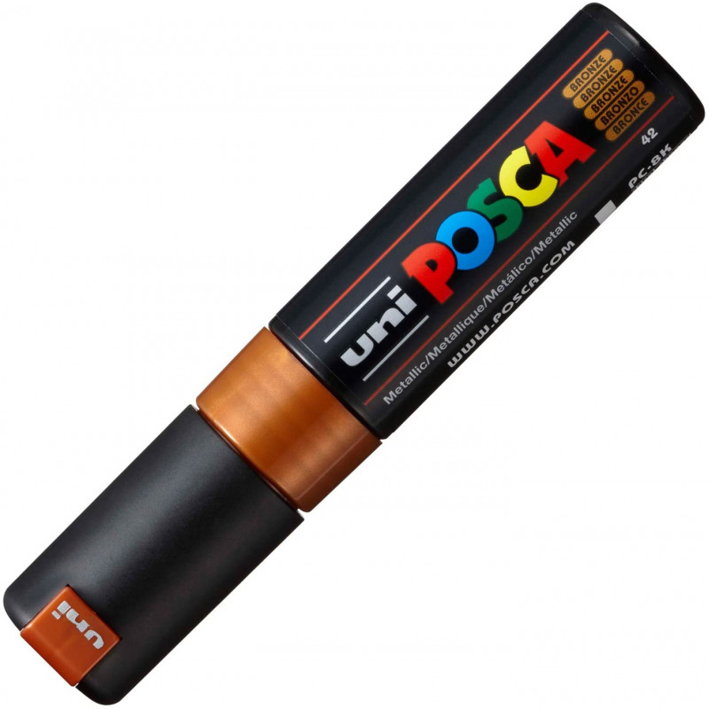 MARQUEUR POINTE LARGE BISEAUTEE - BRONZE - PC8K - POSCA | à seulement 5,5 €